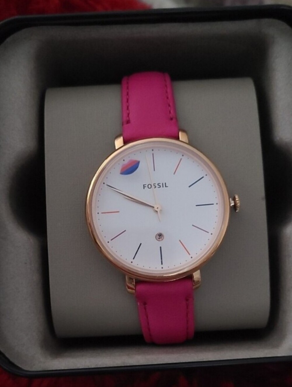 Fossil Limited Edition Curator Series Collection. Pink Leather New & Authentic